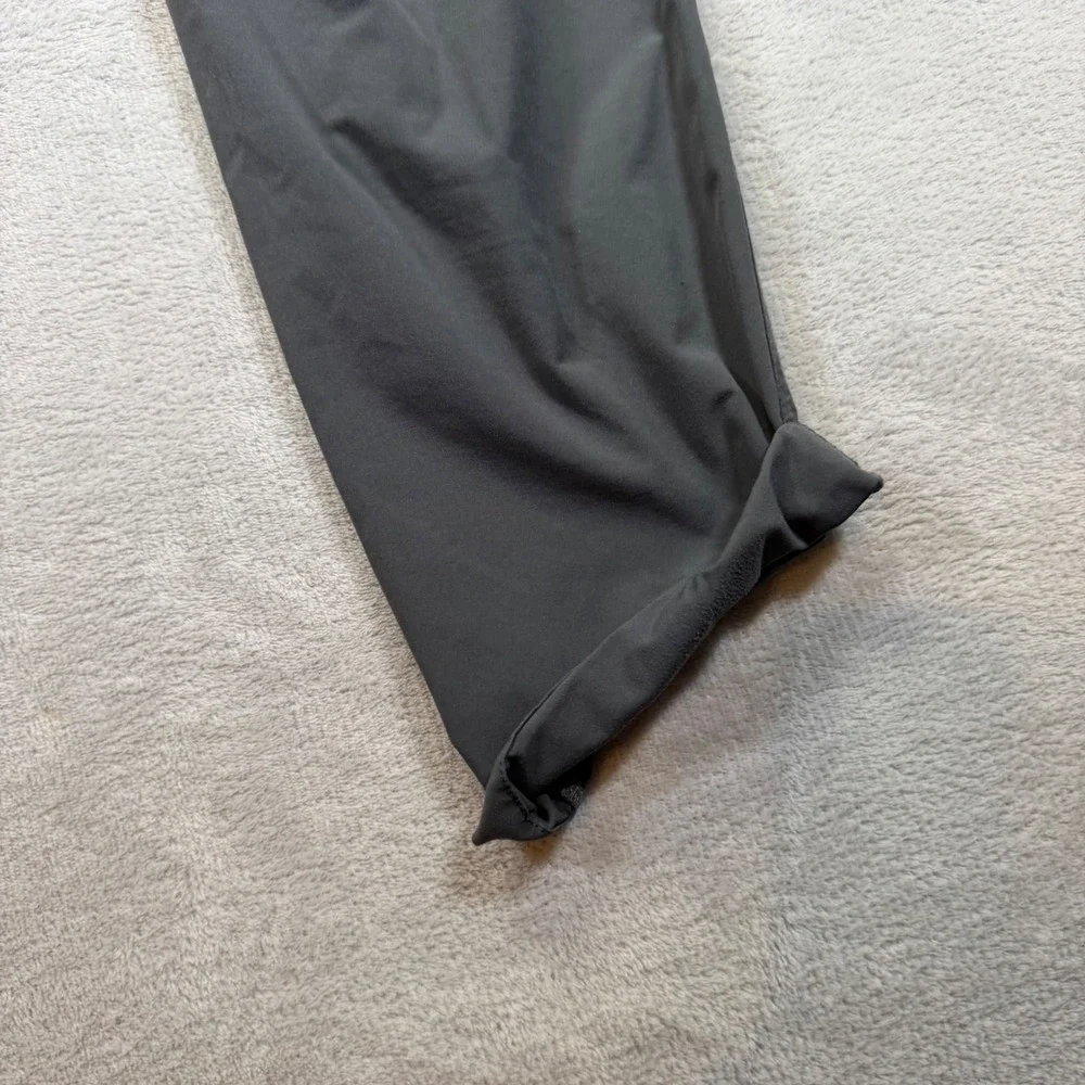 Prana On The Go Pants Charcoal Gray Tapered Leg Pleated Front W4UPTP315 Small